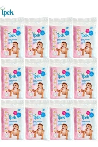 İpek Bebek Temizleme Pamuğu 720 Adet (12x60)