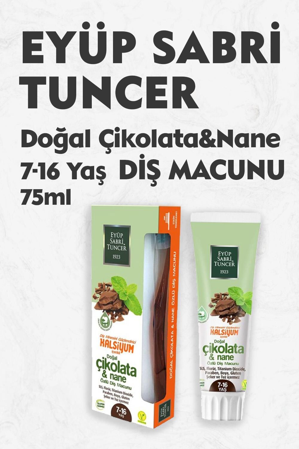 Eyüp Sabri Tuncer Çikolata & Nane Özlü 7-16 Yaş Diş Macunu 75 ml