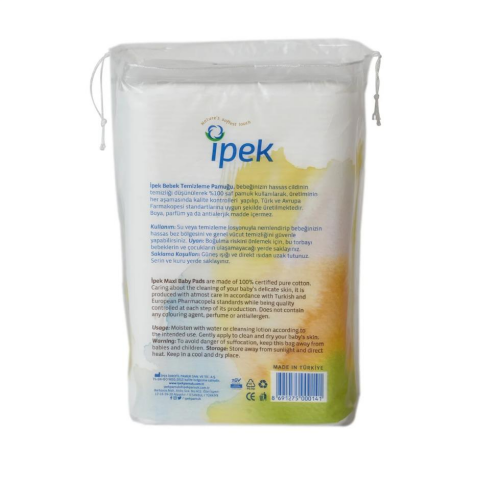 İpek Bebek Temizleme Pamuğu 60'lı x 12 paket
