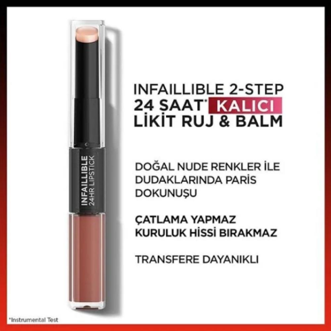 3 Adet Loreal Paris Infaillible 24H Kalıcı Likit Ruj & Balm 101 ve ROSIE