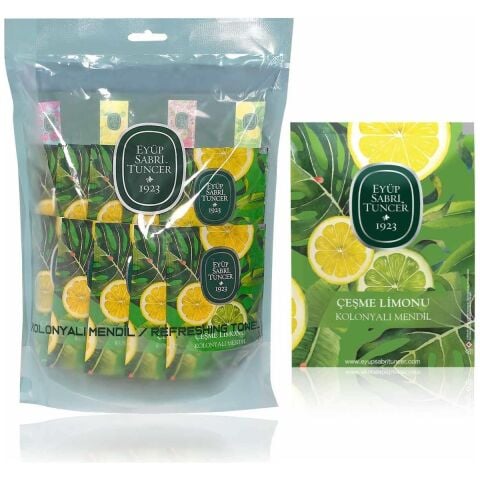 Eyüp Sabri Tuncer Çeşme Limonu Kolonyalı Mendil 50'li (Büyük Boy)