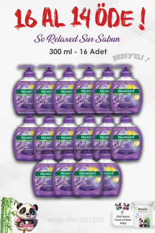 Palmolive 16 AL 14 ÖDE Aroma Sensations So Relaxed Sıvı Sabun 300 ml ve ROSIE