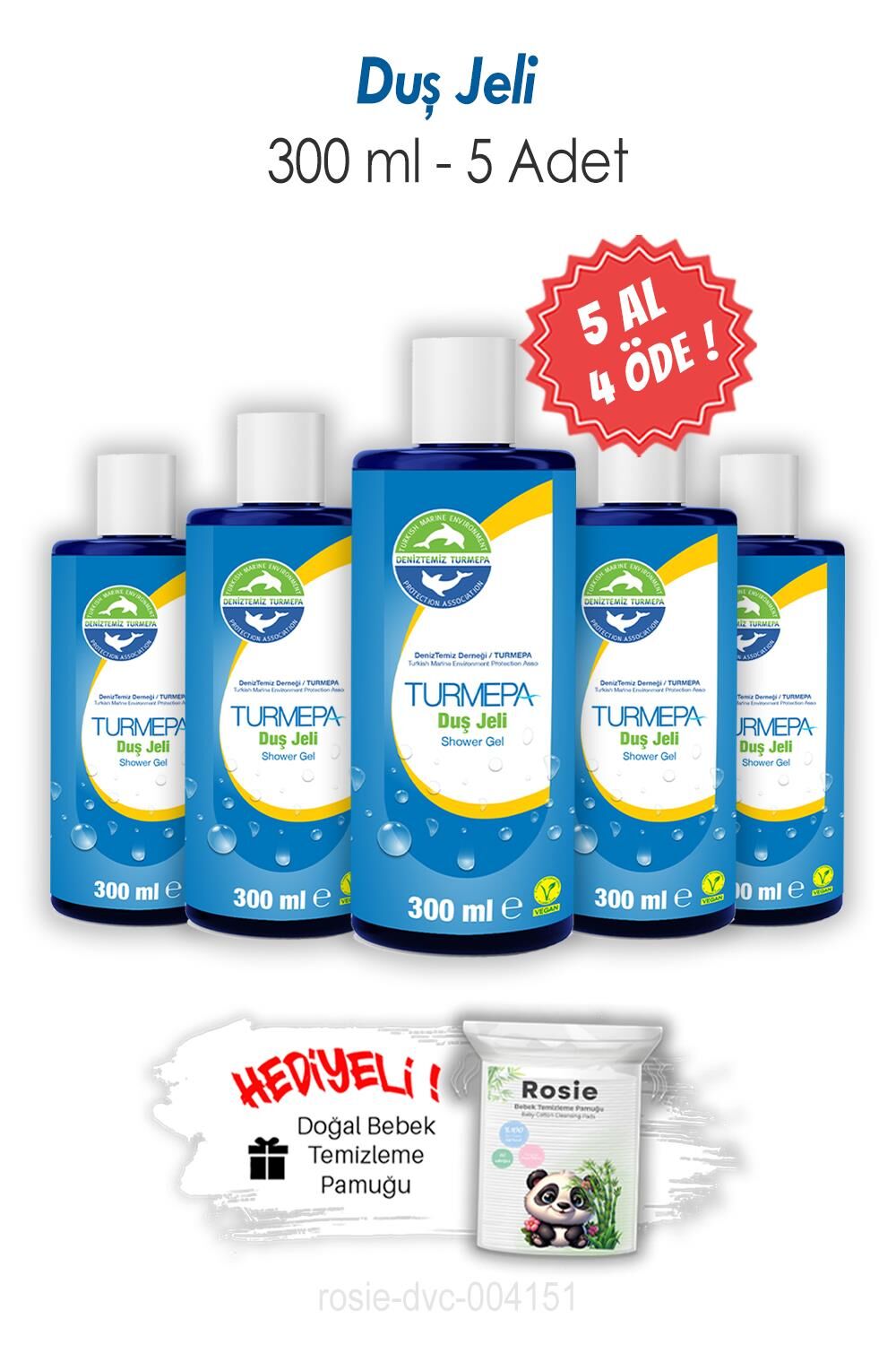 Turmepa 5 AL 4 ÖDE Duş Jeli 300 ML ve ROSIE