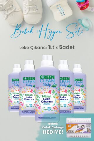 U Green Clean Baby Leke Çıkarıcı 1 L x 5 Adet ve Hediyeli