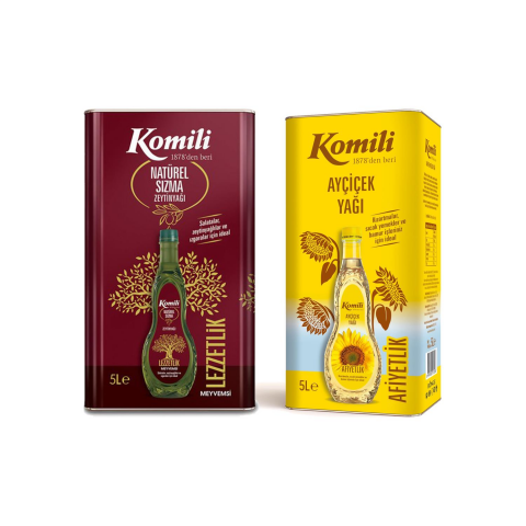 Düvenci Toptan Komili Sızma Zeytinyağı ve Ayçiçek Yağı Paketi ( Teneke 10 L)