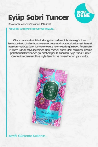 Kolonyalı Mendil Limon 50'li, 150'li Okyanus ve Mandalina, Macadamia Losyon 250 ml Rosie