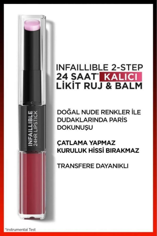 Loreal Paris 3 Adet Infaillible 24H Kalıcı Likit Ruj & Balm 302 Rose Eternite ve ROSIE