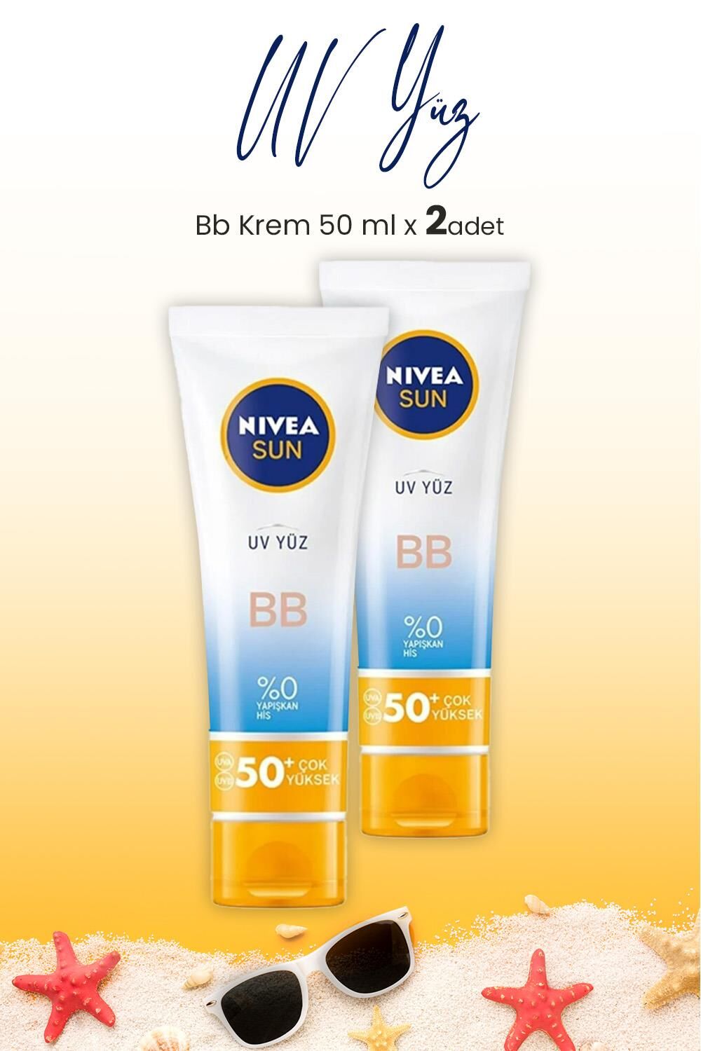 Nivea Sun Uv Yüz Bb Krem Spf50+ 50 ml x 2 Adet