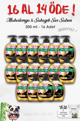 Palmolive 16 AL 14 ÖDE Luminous Oils Makedemya & Şakayık Sıvı Sabun 300 ml ve ROSIE