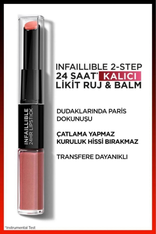 Loreal Paris 3 Adet 24H Kalıcı Likit Ruj & Balm 312 Incessant Russet ve ROSIE