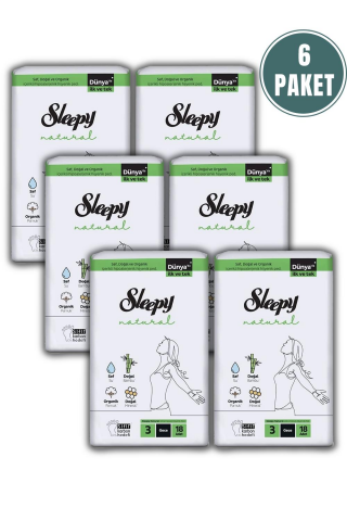 Sleepy Natural Ultra Hassas Hijyenik Ped Gece 108 Adet Ped ve ROSIE