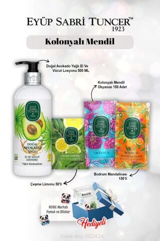 Limon 50'li, 150'li Okyanus ve Mandalinalı, Avokadolu Losyon 500 ml Rosie