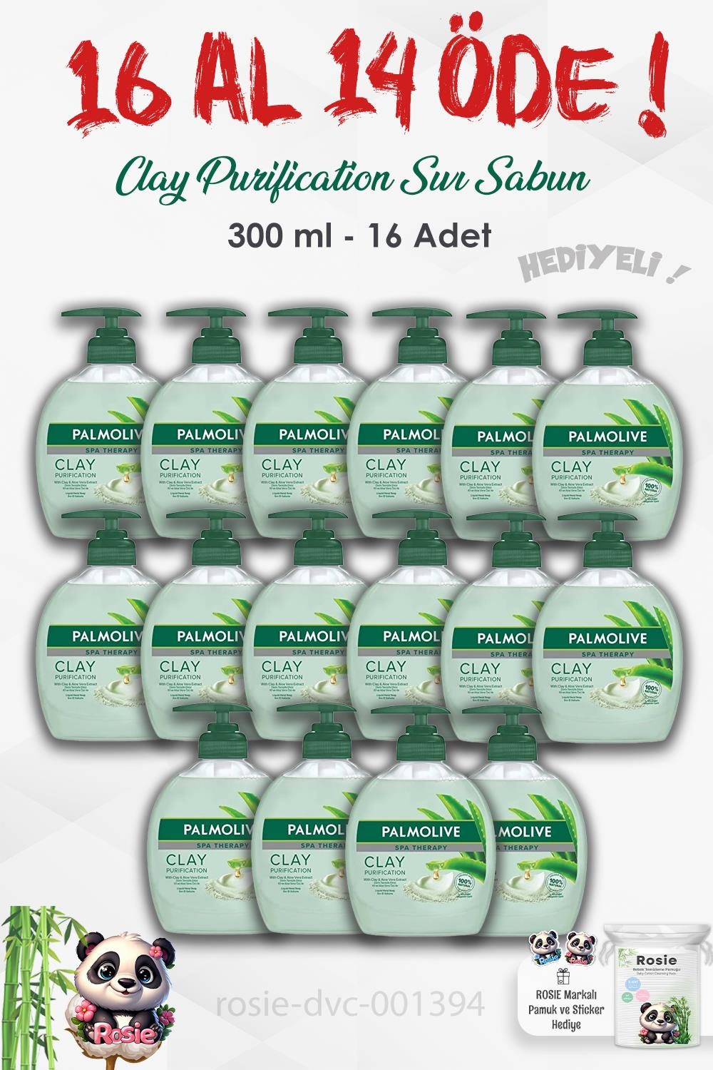 Palmolive 16 AL 14 ÖDE Spa Therapy Clay Purification Sıvı Sabun 300 ml ve ROSIE
