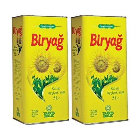 Trakya Birlik Biryağ Ayçiçek Yağı 5 Litre x 2