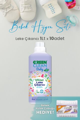 U Green Clean Baby Leke Çıkarıcı 1 L x 10 Adet ve Hediyeli