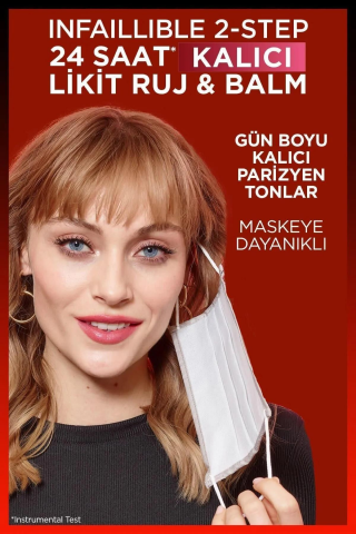 3 Adet Loreal Paris Infaillible 24H Kalıcı Likit Ruj & Balm 804 Metro-Proof Rose ve ROSIE