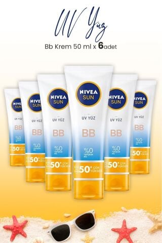 Nivea Sun Uv Yüz Bb Krem Spf50+ 50 ml x 6 Adet