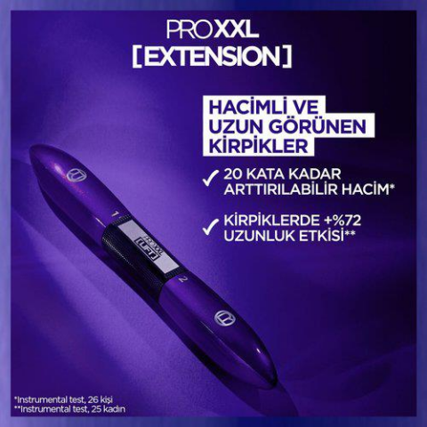 3 Adet Loreal Paris Pro XXL Extension Maskara Siyah ve ROSIE