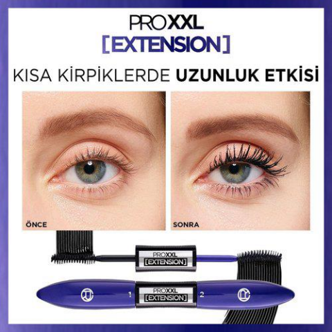 3 Adet Loreal Paris Pro XXL Extension Maskara Siyah ve ROSIE