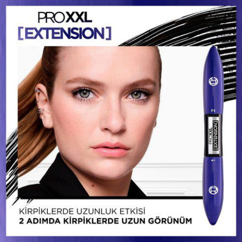3 Adet Loreal Paris Pro XXL Extension Maskara Siyah ve ROSIE