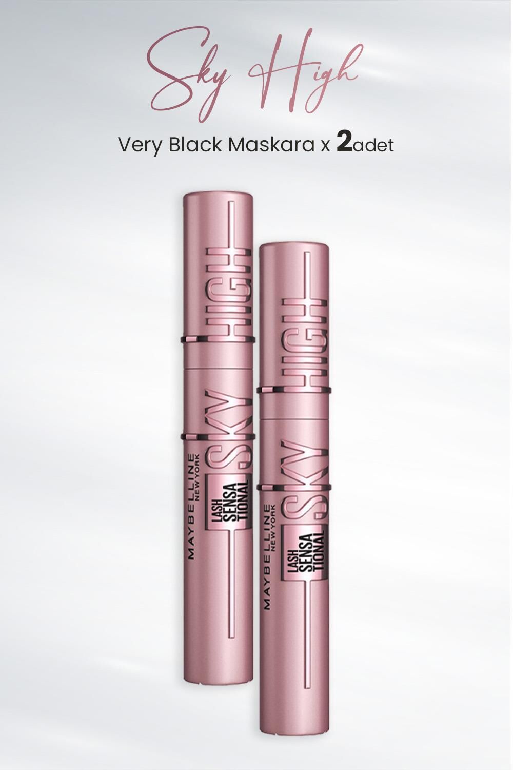 Maybelline New York Maskara Sky High Very Black x 2 Adet