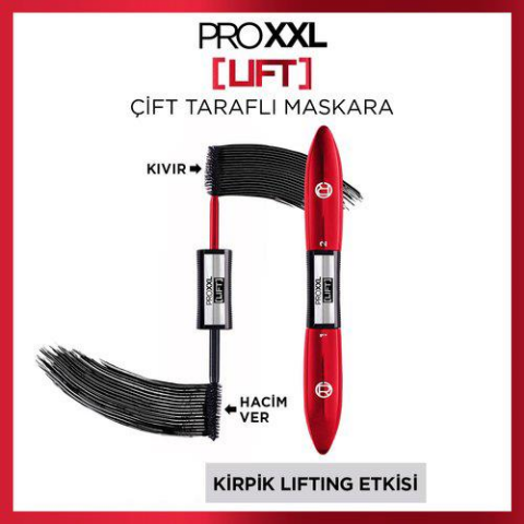 3 Adet Loreal Paris Pro XXL Lift Maskara Siyah ve ROSIE Pamuk 60'lı
