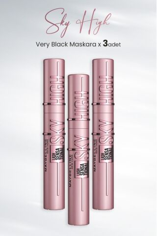 Maybelline New York Maskara Sky High Very Black x 3 Adet