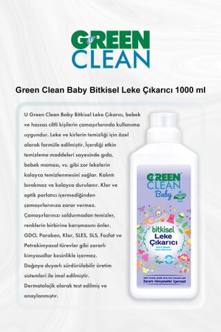 Green Clean Bebek Bitkisel Leke Çıkarıcı 1000 ml 5 Al 4 Öde ve Rosie Pamuk