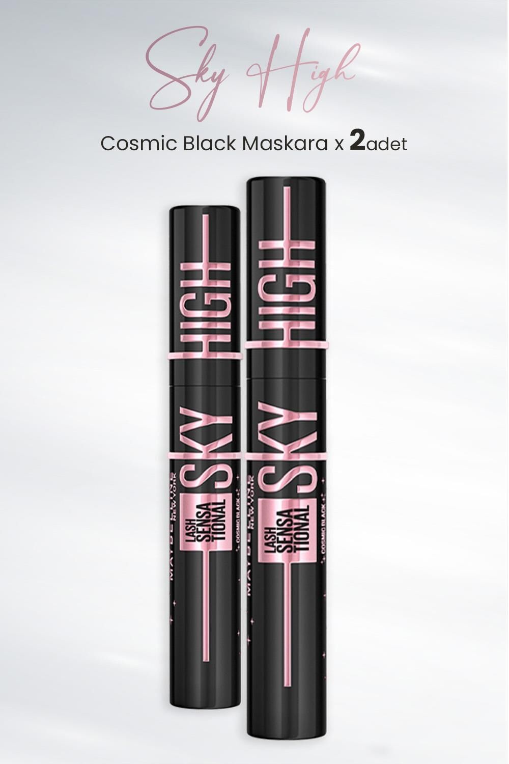Maybelline New York Maskara Sky High Cosmic Black x 2 Adet