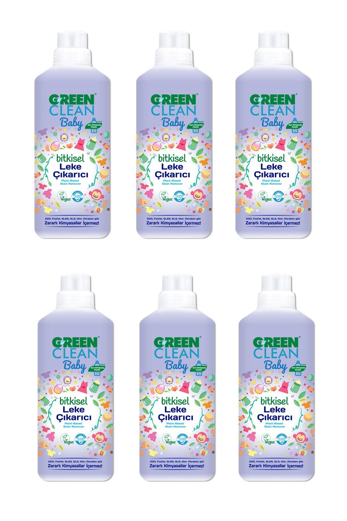 Green Clean Baby Bitkisel Leke Çıkarıcı 1000 Ml 6'lı