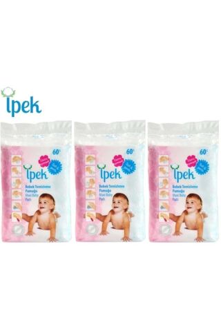 İpek Bebek Temizleme Pamuğu 180 Adet 60x3
