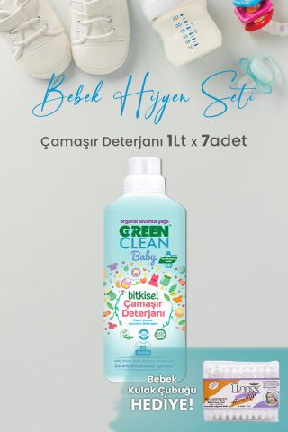 U Green Clean Baby Çamaşır Deterjanı 1 L x 7 Adet ve Hediyeli