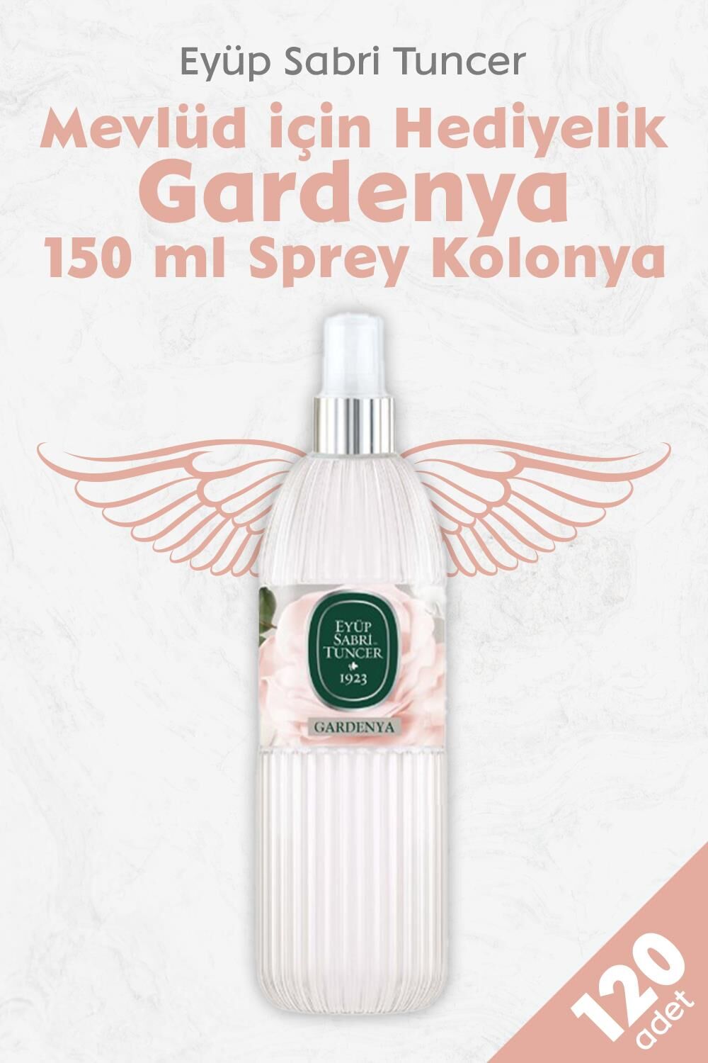 Mevlüd İçin Hediyelik Sprey Kolonya Gardenya 150 ML x 120 Adet