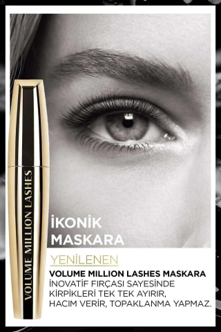 3 Adet Loreal Paris Volume Millions Lashes Maskara Siyah ve ROSIE