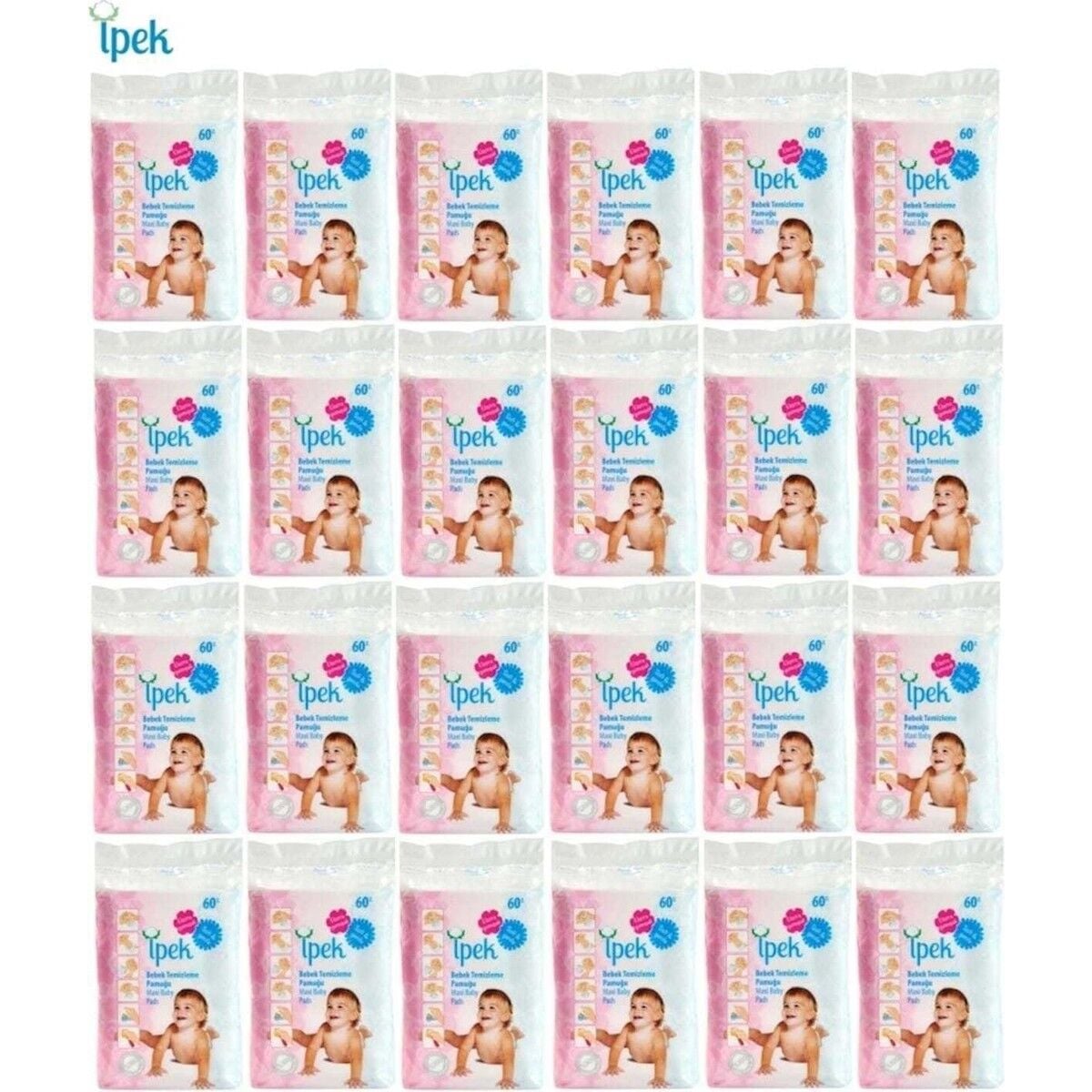 İpek Bebek Temizleme Pamuğu 1440 Adet 24 x 60