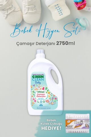 Green Clean Baby Bitkisel Çamaşır Deterjanı Lavanta Yağlı 2750 ml ve Hediyeli