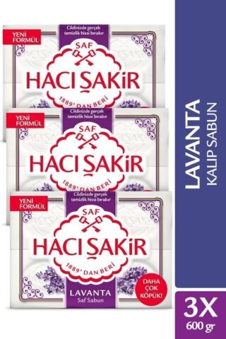 Hacı Şakir Lavanta Geleneksel Saf Kalıp Sabun 4x150 gr X3 Adet
