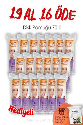 Lux 19 AL 16 ÖDE Disk Makyaj Pamuğu 70'li ve ROSIE