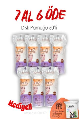 Lux 50'li Disk Makyaj Pamuğu 7 AL 6 ÖDE ve ROSIE