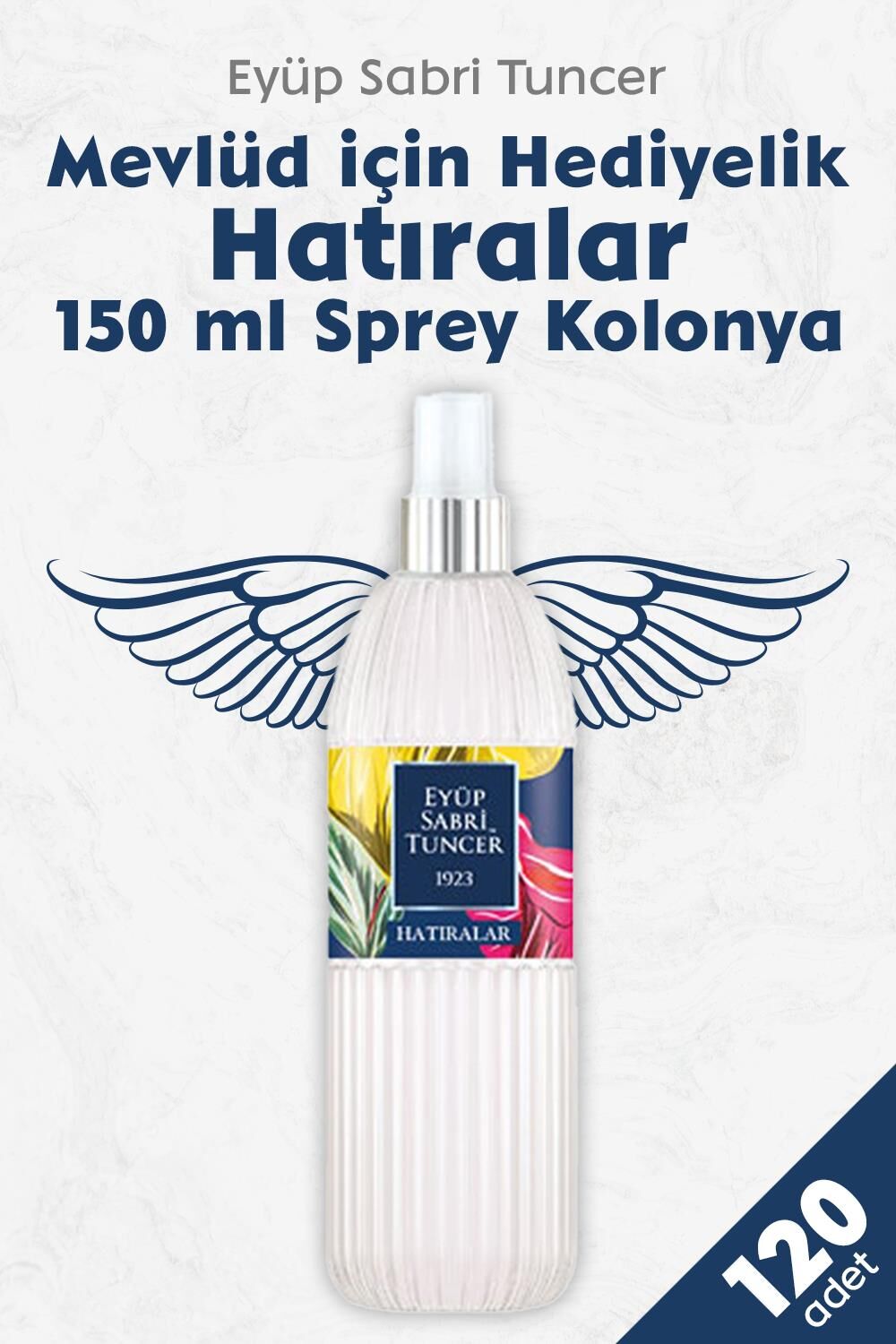 Mevlüd İçin Hediyelik Sprey Kolonya Hatıralar 150 ML x 120 Adet