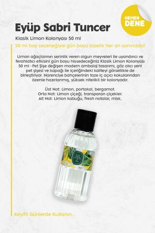 Eyüp Sabri Tuncer Klasik Limon Kolonyası 50 ml