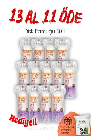 50'li Lux Disk Makyaj Pamuğu 13 AL 11 ÖDE ve ROSIE