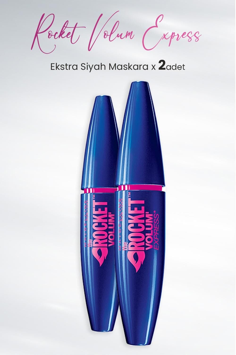 Maybelline New York Maskara Rocket Volum Express Ekstra Siyah x 2 Adet