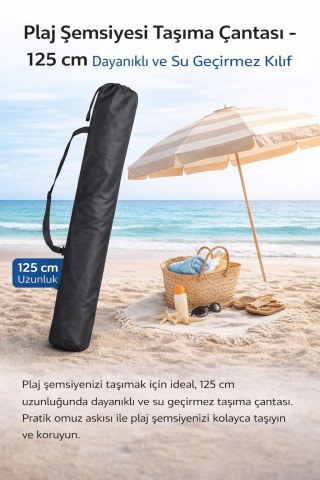 Plaj Şemsiyesi Çantası, Su Geçirmez Şemsiye Kılıfı – Taşıma Saplı Dayanıklı Koruyucu Kılıf
