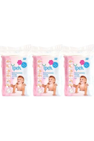 İpek Bebek Temizleme Pamuğu 180 Adet