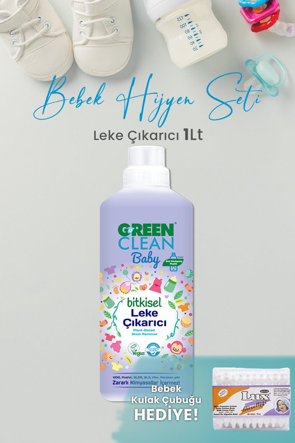 U Green Clean Baby Leke Çıkarıcı 1 L ve Hediyeli