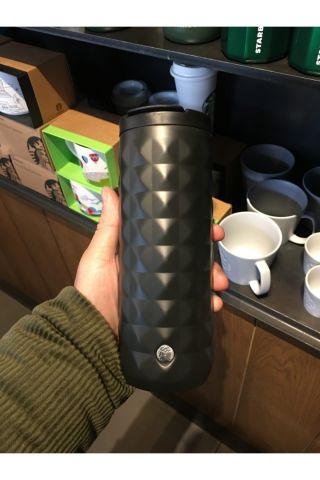 Starbucks Mat Siyah Klasik Seri Termos 473 ml