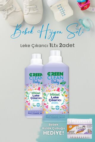 U Green Clean Baby Leke Çıkarıcı 1 L  x 2 Adet ve Hediyeli