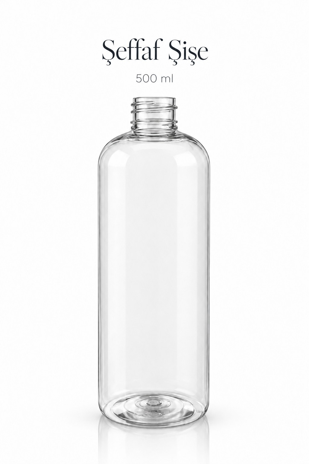 Şeffaf Doldurulabilir Plastik Şişe 500 ml
