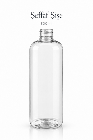 Şeffaf Doldurulabilir Plastik Şişe 500 ml